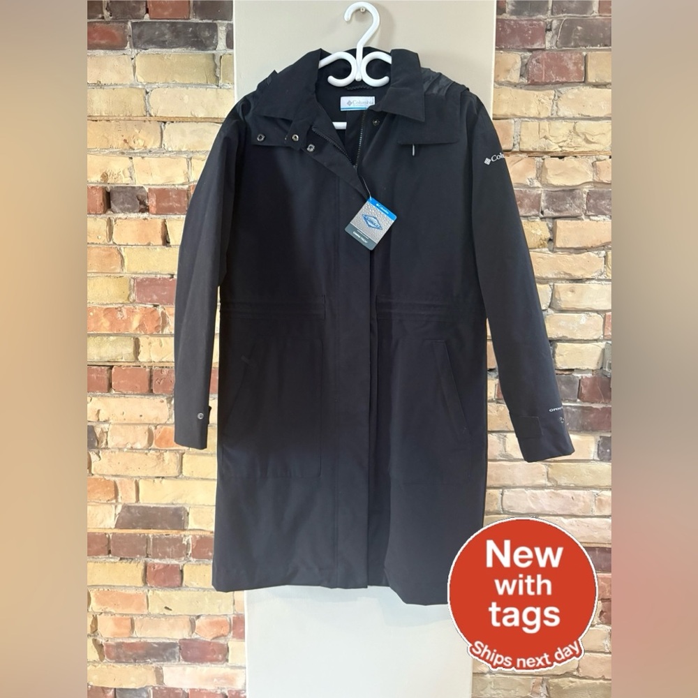 Columbia Firwood Waterproof Rain Parka – Black – Women’s M – Omni-Tech